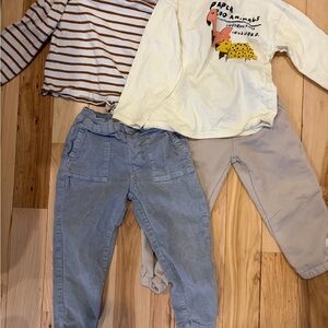 Zara bundle pants and long sleeved shirts